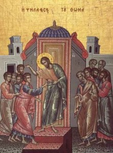 An icon of the belief (or literally, finger-testing) of St Thomas
